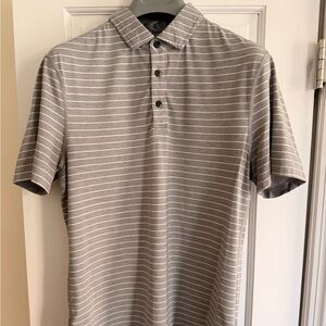 lululemon Striped Gray Polo Golf Shirt